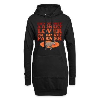 Esel Eselbesitzer Eselliebhaber Eselchen Geschenk - Hoodie-Kleid - Schwarz - Vorne
