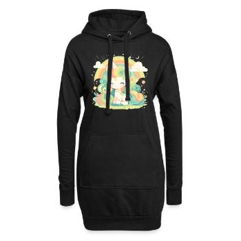 Licorne Saint-Patrick Licorne japonaise - Sweat-shirt à capuche long Femme - noir - Devant