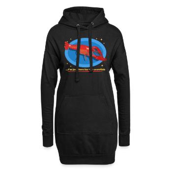 Flusskrebs Edelkrebs Meeresfrüchte Geschenk - Hoodie-Kleid - Schwarz - Vorne