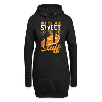 Tarte aux patates douces boulanger cadeau - Sweat-shirt à capuche long Femme - noir - Devant