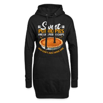 Les gâteaux de patates douces sont comme un cadeau - Sweat-shirt à capuche long Femme - noir - Devant