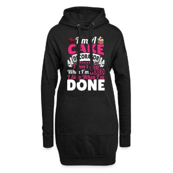 Cupcakes Bäckerei Inhaberin Konditorin - Hoodie-Kleid - Schwarz - Vorne