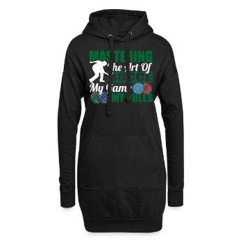 Activités de pétanque Activités de remise en forme Équipement de pétanque - Sweat-shirt à capuche long Femme - noir - Devant
