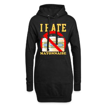 Cadeau de mayonnaise Mayo - Sweat-shirt à capuche long Femme - noir - Devant