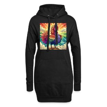 Licorne Thanksgiving Kawaii - Sweat-shirt à capuche long Femme - noir - Devant