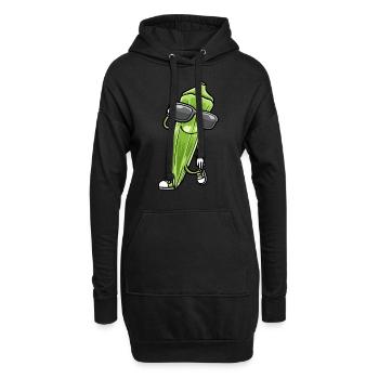 Danser le gombo avec des lunettes de soleil gombo - Sweat-shirt à capuche long Femme - noir - Devant