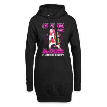 9e anniversaire 9 ans cadeau idée cadeau - Sweat-shirt à capuche long Femme - noir - Devant