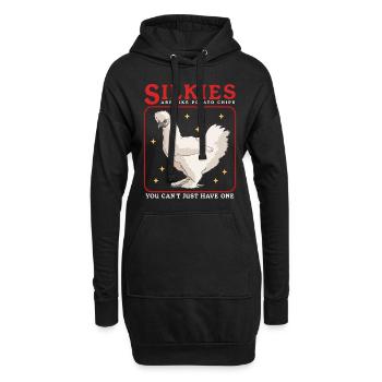 Silkie Silkie Poulet Silky Poulets Cadeau - Sweat-shirt à capuche long Femme - noir - Devant