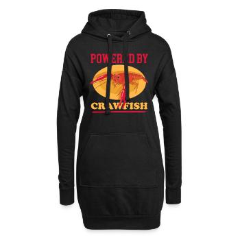 Flusskrebs Edelkrebs Meeresfrüchte Geschenk - Hoodie-Kleid - Schwarz - Vorne