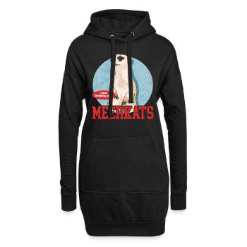 Suricate Drôle Cadeau de Suricate - Sweat-shirt à capuche long Femme - noir - Devant