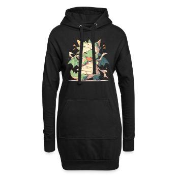 Dragon Maman Halloween Dragon Enfants - Sweat-shirt à capuche long Femme - noir - Devant