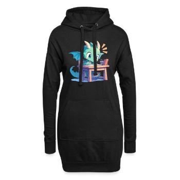 Dragon School Schreibtisch Dragon Kids - Hoodie-Kleid - Schwarz - Vorne