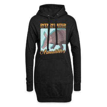 Tatous à neuf bandes tatou cadeau - Sweat-shirt à capuche long Femme - noir - Devant