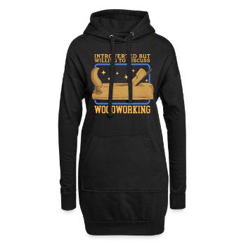 Holzarbeiten Schreiner Bastler Tischler Geschenk - Hoodie-Kleid - Schwarz - Vorne