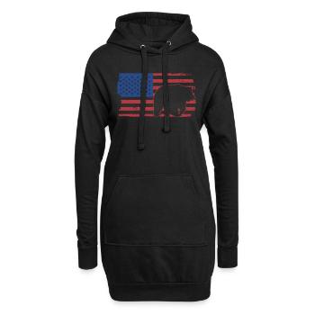 Grizzlybär Braunbär USA - Hoodie-Kleid - Schwarz - Vorne