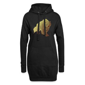 Grizzly Ours Halloween Ours brun - Sweat-shirt à capuche long Femme - noir - Devant
