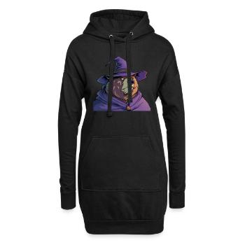 Grizzlybär Halloween Braunbär - Hoodie-Kleid - Schwarz - Vorne