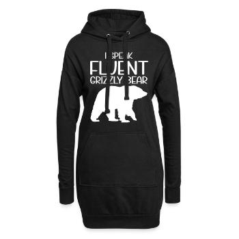 Grizzly Bear Brown Bear - Hoodie Dress - black - Front