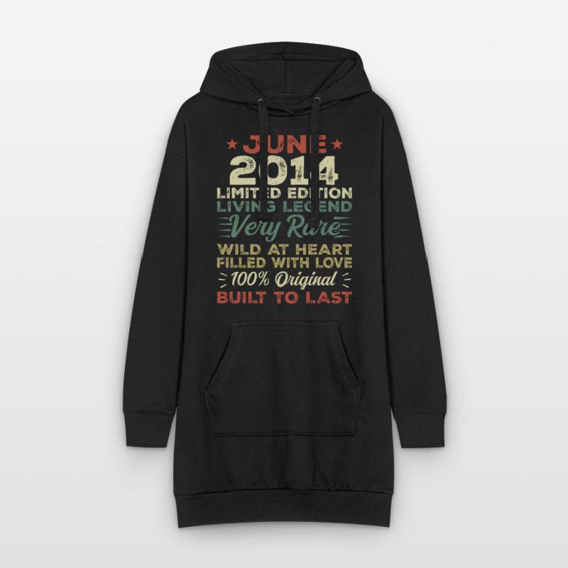 Juni 2014 Geburtstag Juni 2014 Geschenk Juni 2014 Hoodie-Kleid