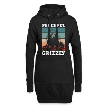 Grizzly Ours brun Ours brun - Sweat-shirt à capuche long Femme - noir - Devant