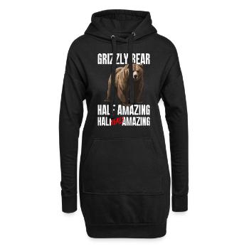Grizzly Ours brun Ours brun - Sweat-shirt à capuche long Femme - noir - Devant