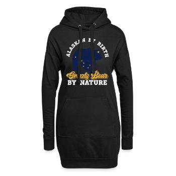 Grizzlybär Alaska Braunbär Bär - Hoodie-Kleid - Schwarz - Vorne