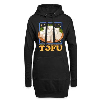 Tofu Bean Curd Bean Cheese Vegan Gift - Hoodie Dress - black - Front
