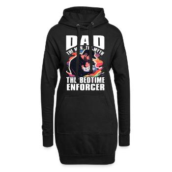 Papa l’homme, le mythe, l’exécuteur du coucher - Sweat-shirt à capuche long Femme - noir - Devant