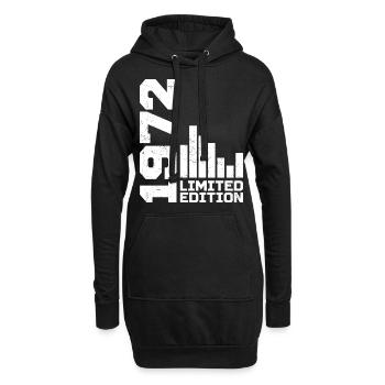 Vintage 1972 Geburtstagsgeschenk 1972 Baujahr 1972 - Hoodie-Kleid - Schwarz - Vorne
