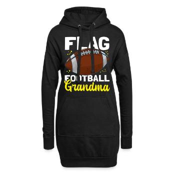 Flag Football Mamie Joueur Footballeur Cadeau - Sweat-shirt à capuche long Femme - noir - Devant