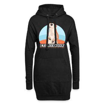 Suricate Cadeaux amusants de suricate - Sweat-shirt à capuche long Femme - noir - Devant