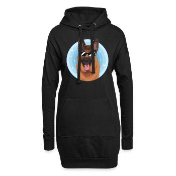 Cadeau Berger Allemand Chien Berger Allemand Cadeau Chien Berger Allemand - Sweat-shirt à capuche long Femme - noir - Devant
