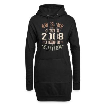 Juli 2008 Geburtstag Juli 2008 Geburtstagsgeschenk - Hoodie-Kleid - Schwarz - Vorne