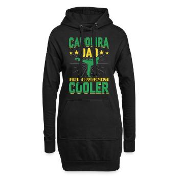 Capoeira Dad comme un papa normal mais plus cool - Sweat-shirt à capuche long Femme - noir - Devant