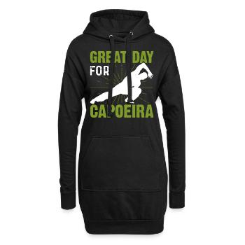 Grand jour pour la capoeira - Sweat-shirt à capuche long Femme - noir - Devant