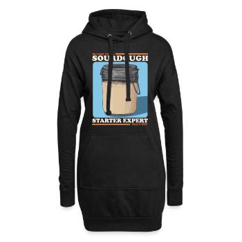 Cadeau d’expert en levain - Sweat-shirt à capuche long Femme - noir - Devant
