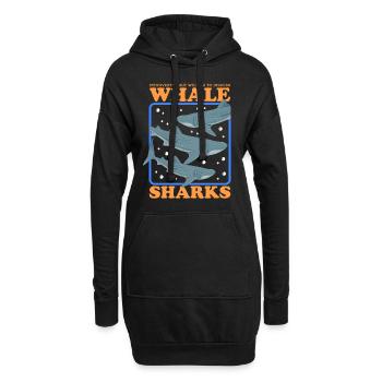Requin-baleine Requin-baleine Requin-baleine Cadeau - Sweat-shirt à capuche long Femme - noir - Devant