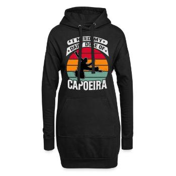 J’ai besoin de ma dose quotidienne de Capoeira - Sweat-shirt à capuche long Femme - noir - Devant