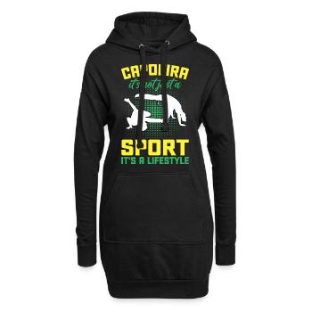 Capoeira ist nicht nur ein Sport, es ist ein Lebensstil - Hoodie-Kleid - Schwarz - Vorne