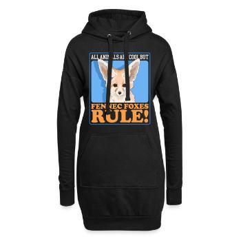 Fennek Wüstenfüchse Fuchs Geschenk - Hoodie-Kleid - Schwarz - Vorne