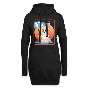 Fennek Wüstenfüchse Fuchs Geschenke - Hoodie-Kleid - Schwarz - Vorne