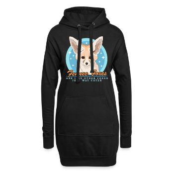 Fennec Renards Cadeaux Renards du Désert - Sweat-shirt à capuche long Femme - noir - Devant
