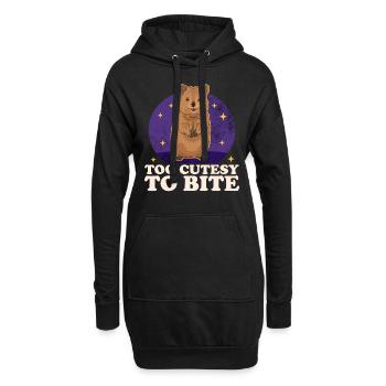 Quokka Känguru Quokkas Geschenk - Hoodie-Kleid - Schwarz - Vorne