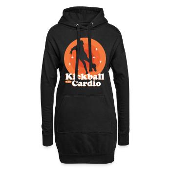 Kickball Kickballer Kickball Cadeau de joueur de kickball - Sweat-shirt à capuche long Femme - noir - Devant