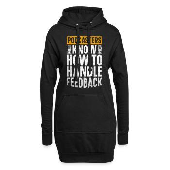 Podcast Host Podcaster Podcasting Podcast Hörer - Hoodie-Kleid - Schwarz - Vorne
