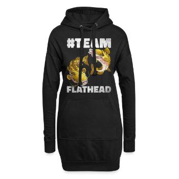 Poisson-chat pêcheur Poisson-chat Pêche au poisson-chat Pêche au poisson-chat - Sweat-shirt à capuche long Femme - noir - Devant