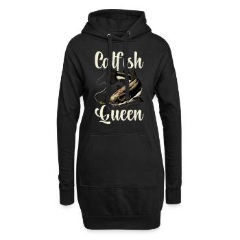 Poisson-chat pêcheur Poisson-chat Pêche au poisson-chat Pêche au poisson-chat - Sweat-shirt à capuche long Femme - noir - Devant