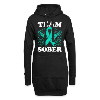 Sensibilisation à la prévention de la toxicomanie Toxicomanie - Sweat-shirt à capuche long Femme - noir - Devant