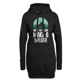 Pirat Totenkopf Freibeuter Piratenschiff - Hoodie-Kleid - Schwarz - Vorne