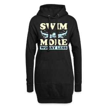 Natation Sports nautiques Piscine Nageurs - Sweat-shirt à capuche long Femme - noir - Devant
